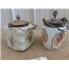 Image 2 : 2 Biscuit Jars 1) Beleek & 1) Wavecrest