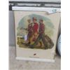 Image 2 : Sherwin Williams Adv Clock 15" RD, Johnny Walker Cardboard Adv 16" x 20" , & Auto Horn