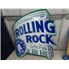 Image 2 : 2 Metal Rolling Rock Beer Signs - 1) 23" x 20" & 1) 14" x 27"