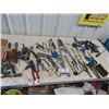 Image 1 : (BC) Qty of Misc Tools, Vice Grips, Letter Punch Set, Screw Drivers, Big Daddy Riviter, Plus More!