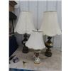 Image 1 : (BC) 3 Table Top Lamps, 2 Are Matching Brass 1 Victorian Style