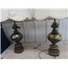 Image 3 : (BC) 3 Table Top Lamps, 2 Are Matching Brass 1 Victorian Style