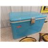 Image 2 : Coleman Cooler & 2 Pc Chalkware- Made in Canada