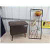 Image 1 : Sewing Cabinet & Metal Floral Decor 15" x 36"