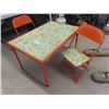 Image 2 : Child's Folding Leg Table & 2 Folding Chairs