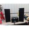 Image 1 : Onkyo Stereo Receiver TX8555 Teak Stereo Double Cassettte W600R& Set of Sanyo Speakers