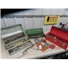 Image 1 : 2 Metal Tool Boxes full of Various Tools, Socket, Vice Grips, Pliers, Drill Bits Plus More!