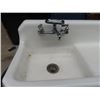 Image 2 : Vintage Cast Kitchen Sink w Taps , Soap Dish & Drying Area 20" X 40"