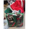 Image 2 : 2 Storage Tubs Full of Xmas , Tree , Wreaths, Animated Santa & Mrs Santa