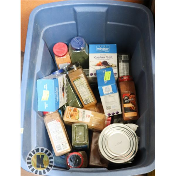 BIN OF ASSORTED SPICES