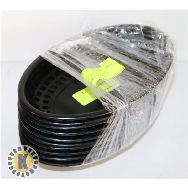 LOT OF 10 TABLECRAFT PLASTIC SERVING BASKETS –