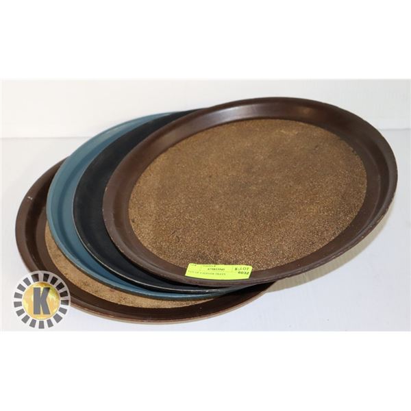 LOT OF 4 SERVER TRAYS
