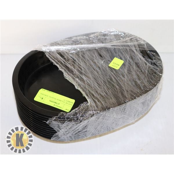 LOT OF 10 LARGE PLASTIC SERVING BASKET ??