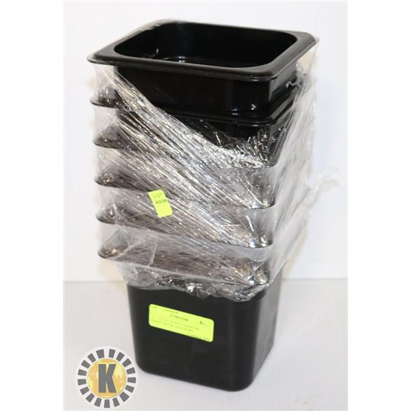 LOT OF 6 X 1/6 PAN CAMWEAR INSERT HOT & COLD RESISTANT