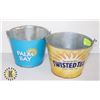 Image 1 : PAIR OF BEER BUCKETS – TWISTED TEA & PALM BAY