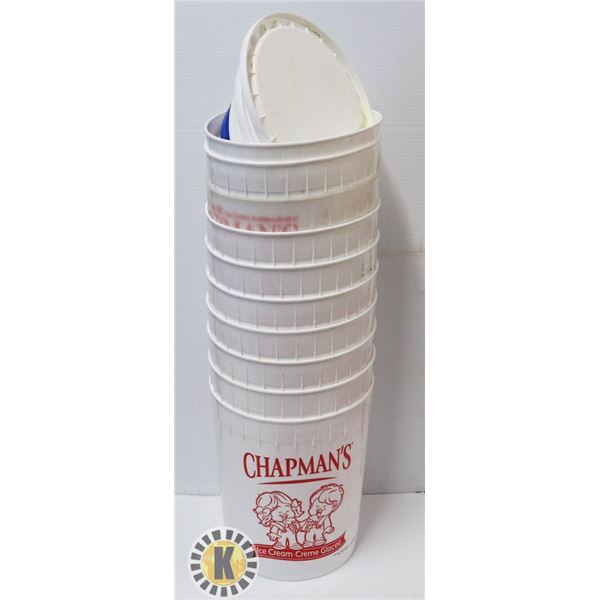 LOT OF 10 1.4L BUCKETS WITH LIDS