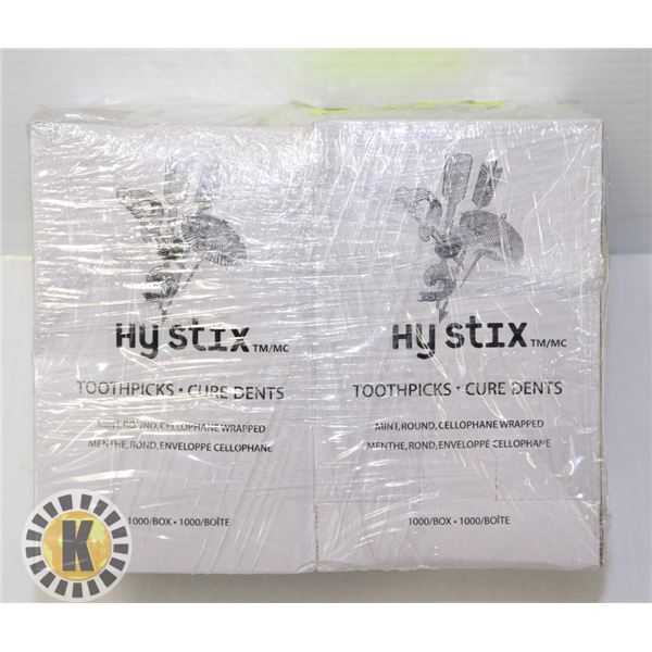 LOT OF 4- STIX CELLOPHANE WRAPPED TOOTHPICKS