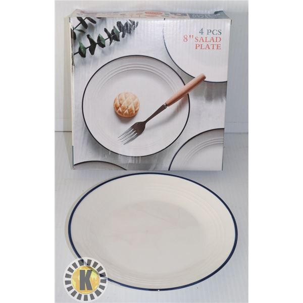 NEW 4 PC 8"SALAD PLATE SET