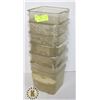 Image 1 : LOT OF 6 CAMSQUARE CONTAINER – SOME CHIPPED – AS