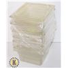 Image 1 : LOT OF 6 X 1/6 PAN PLASTIC INSERT 4” DEEP