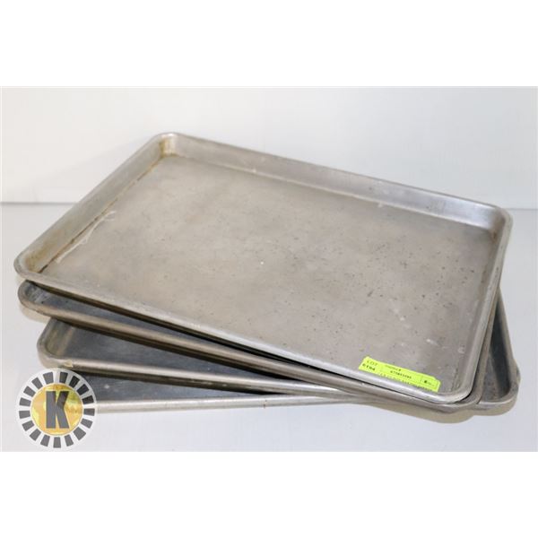 LOT OF 4 X 1/2 SIZE BAKING SHEETS
