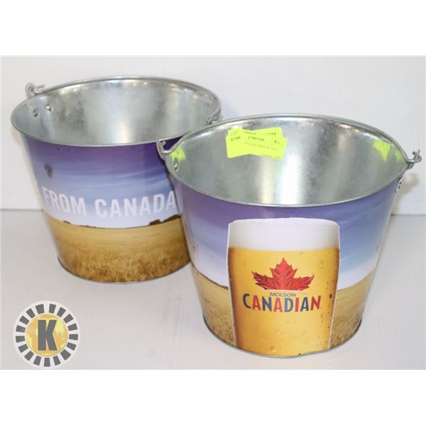 PAIR OF CANADIAN BEER BUCKET **NEW**