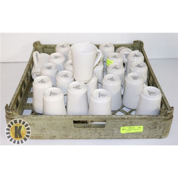 LOT OF 30 ONEIDA COFFEE CUPS WITH DISH RACK