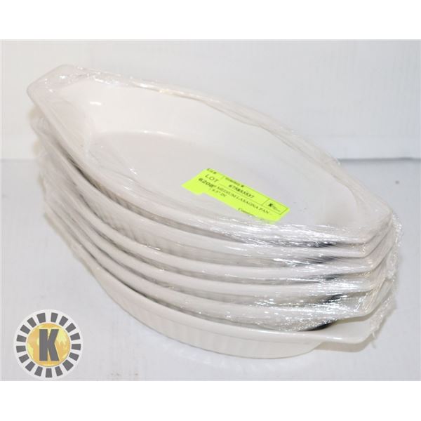 LOT OF 6 MEDIUM LASAGNA PAN – APPROX. 9.5” IN