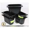 Image 1 : 5 CAMBRO 1/9" BY 4" CAMWAER CONTAINER- BLACK