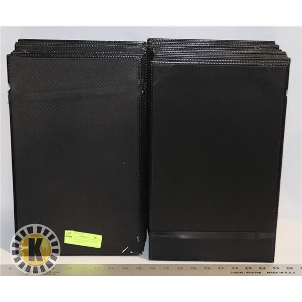 FLAT BOX OF LARGE RESTAURANT MENU PAD/BINDER