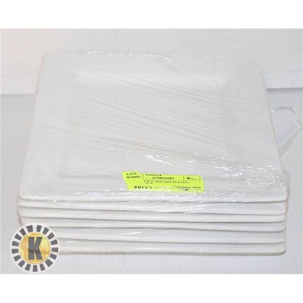 LOT OF 6 X 9” SQUARE PLATES – WORLD SL-9