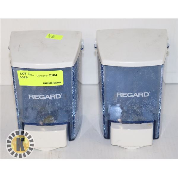 2 REGARD HAND SANITIZER CONTAINERS