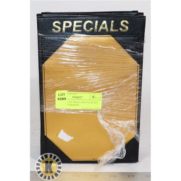 RESTAURANT TABLE TENT/ SPECIALS DISPLAY