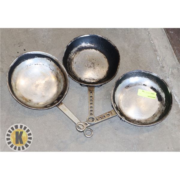 7" FRYING PANS- 3 UNITS