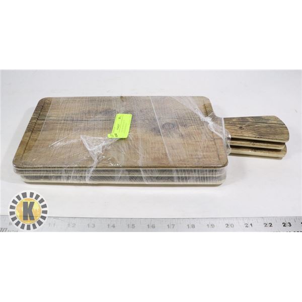 THREE LAMINATE SERVING TRAYS