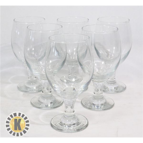 6 SHORT STEM GOBLETS