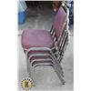Image 1 : 5 RED RESTAURANT CHAIRS