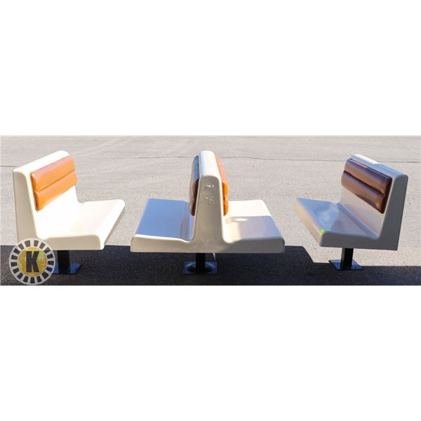 BOOTH SET- FIBERGLASS WITH 2 END AND 1 DOUBLE