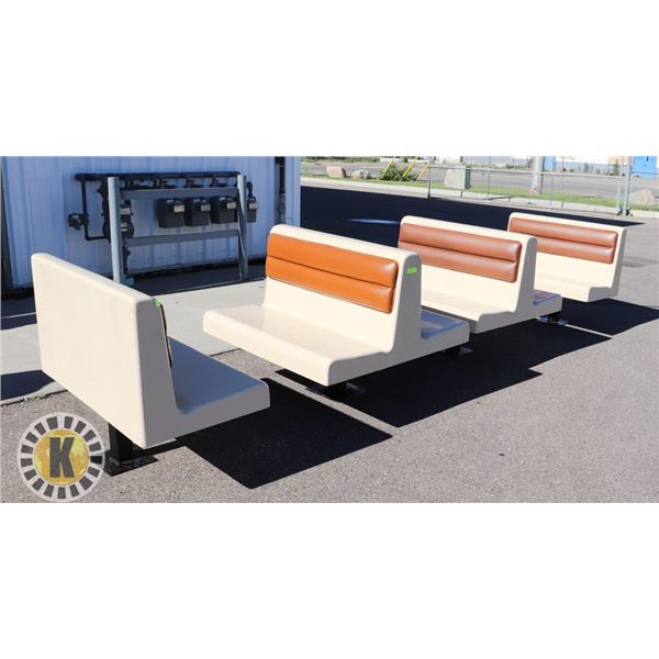 BOOTH SET- FIBERGLASS WITH 2 ENDS 2 DOUBLE