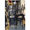 Image 1 : LOT OF 8 BAR HEIGHT CHAIRS AND ONE STOOL