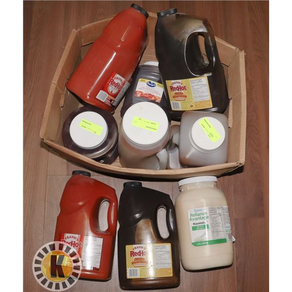 BOX OF RECENTLY PAST BEST BEFORE DATE SAUCES