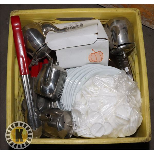 BASKET OF  ASSORTED DISH WEAR