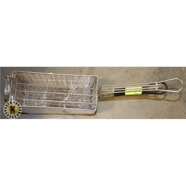 PAIR OF BURRITO / TAQUITO DEEP FRYER BASKETS