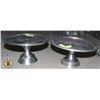 Image 1 : PAIR OF 12” SS CAKE DISPLAY TRAY / PIZZA PAN