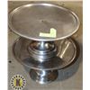 Image 2 : PAIR OF 12” SS CAKE DISPLAY TRAY / PIZZA PAN