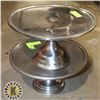 Image 1 : PAIR OF 12” SS CAKE DISPLAY TRAY / PIZZA PAN