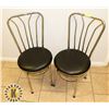 Image 1 : PAIR OF 2 RESTAURANT CHAIRS- CHROME AND BLACK