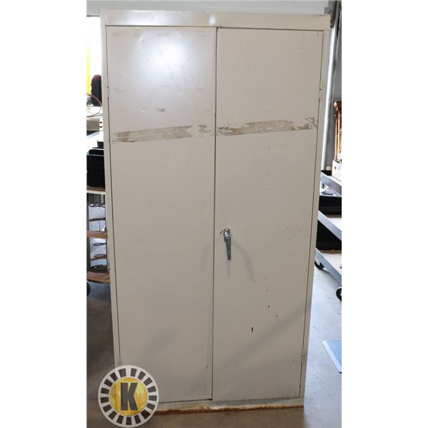 LARGE METAL CABINET WITH SHELVES