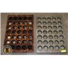 Image 1 : PAIR OF 35 CUP MUFFIN BAKING PANS