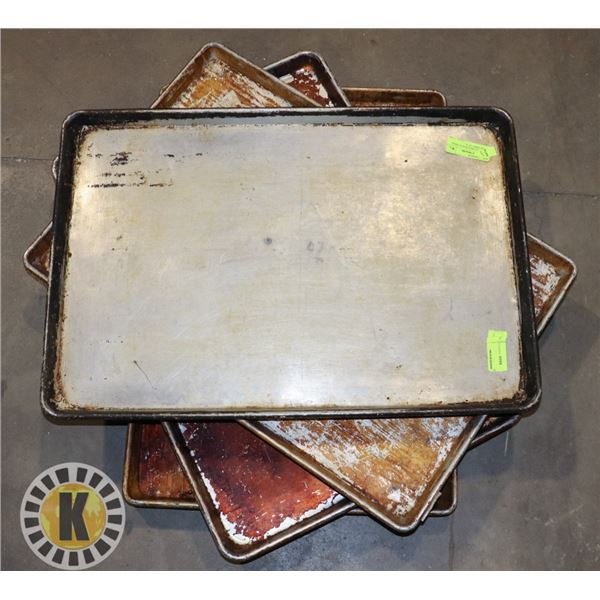 LOT OF 6 ALUMINUM FULL SIZED BAKING SHEET 18” X